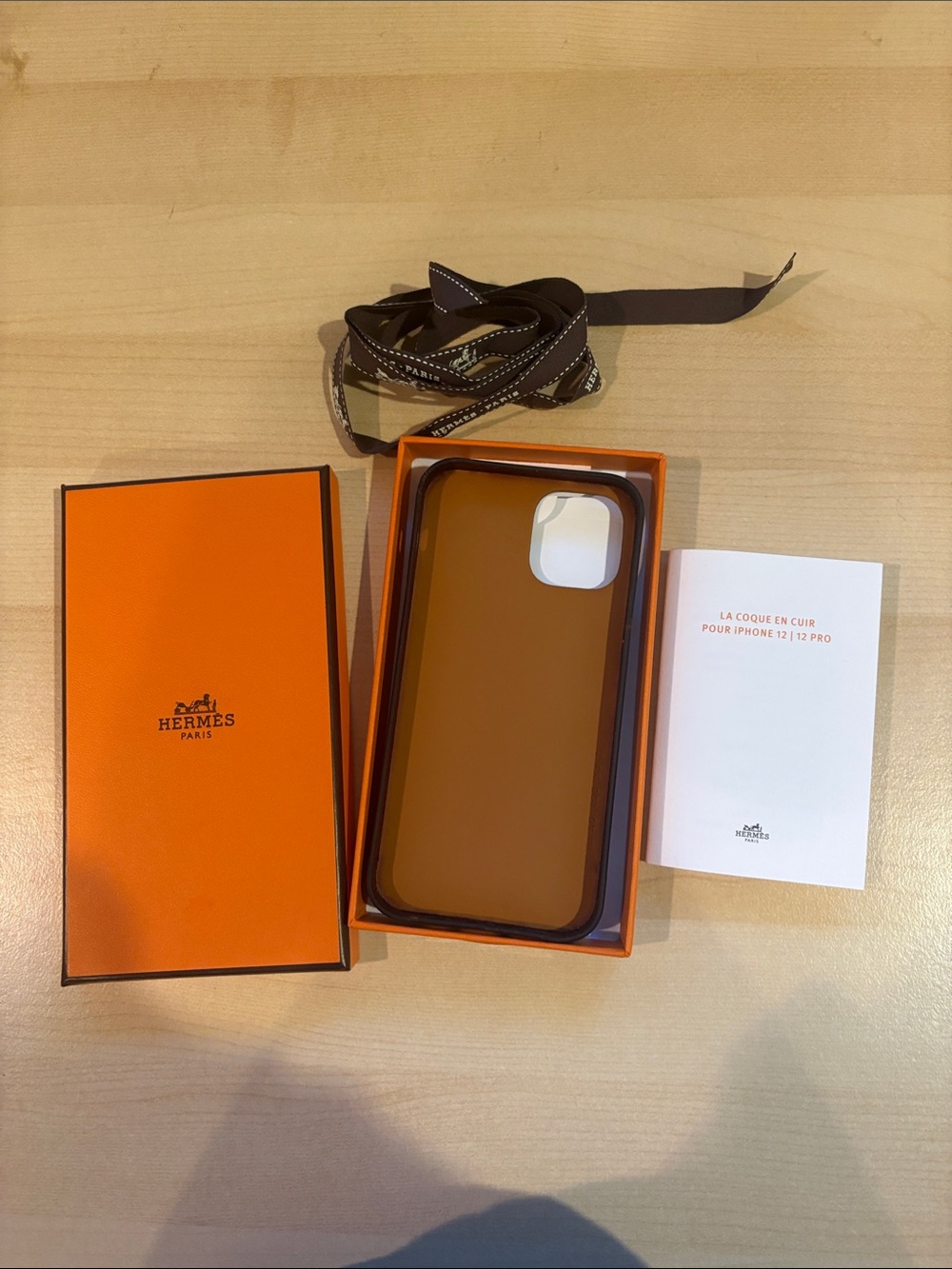 Hermes Brown Leather iPhone Case - Accessories - Picture 2 of 5